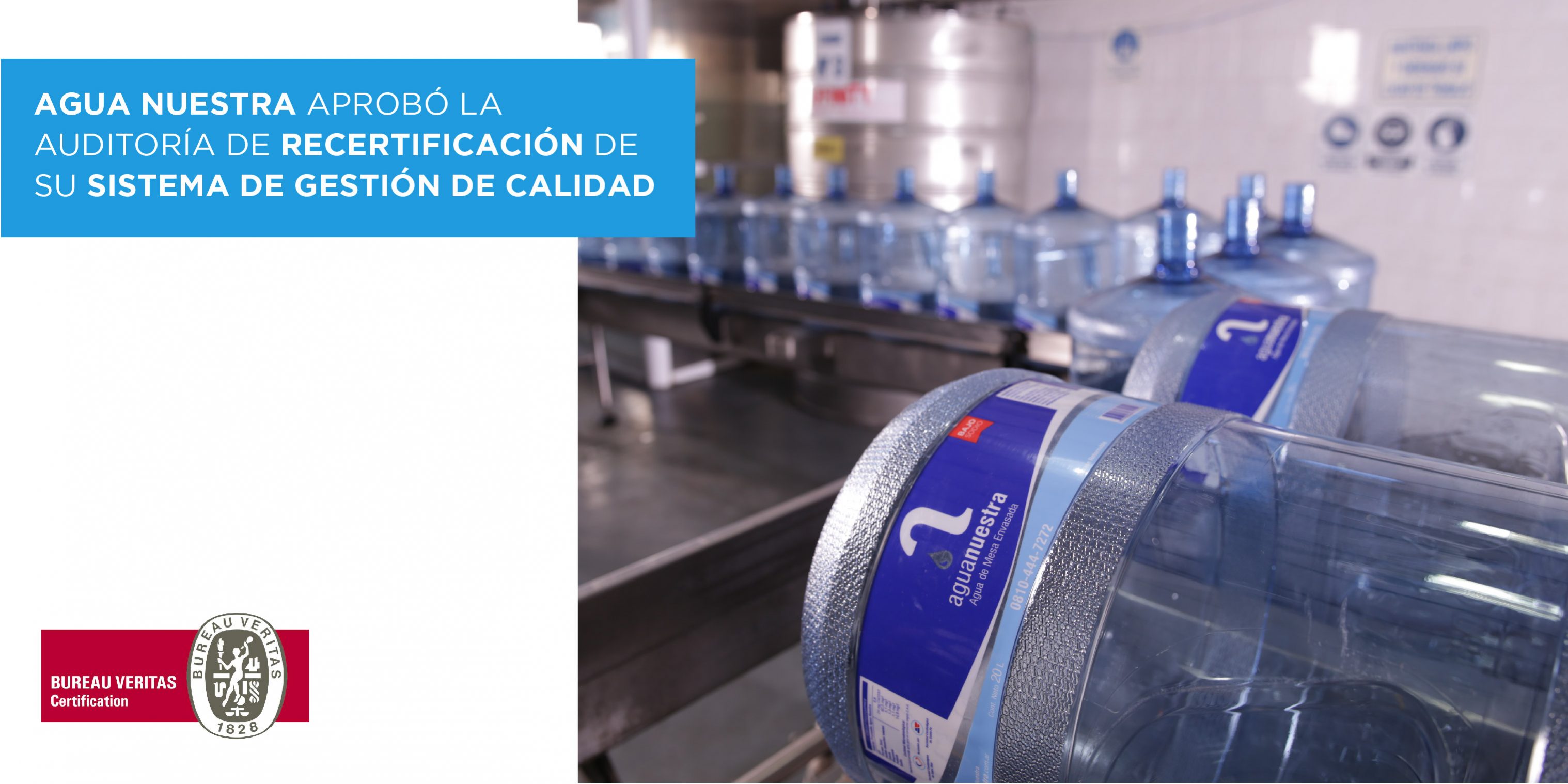 Agua Nuestra Aprobó La Auditoría De Recertificación De Su Sistema De Gestión De Calidad 5020